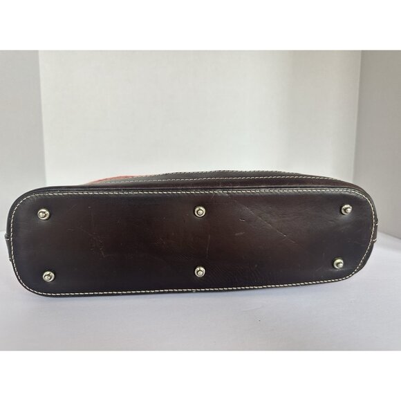 Dooney & Bourke Shoulder Bag Pink Red Canvas Sign. Logo Leather Trim Mean Girls - Picture 7 of 14